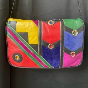 Vintage Color-Block/ Multicolored Bag